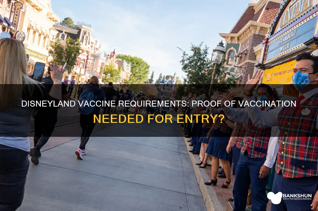 is disneyland asking for proof of vaccine