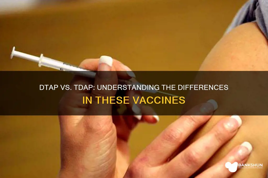 is dtap and tdap the same vaccine
