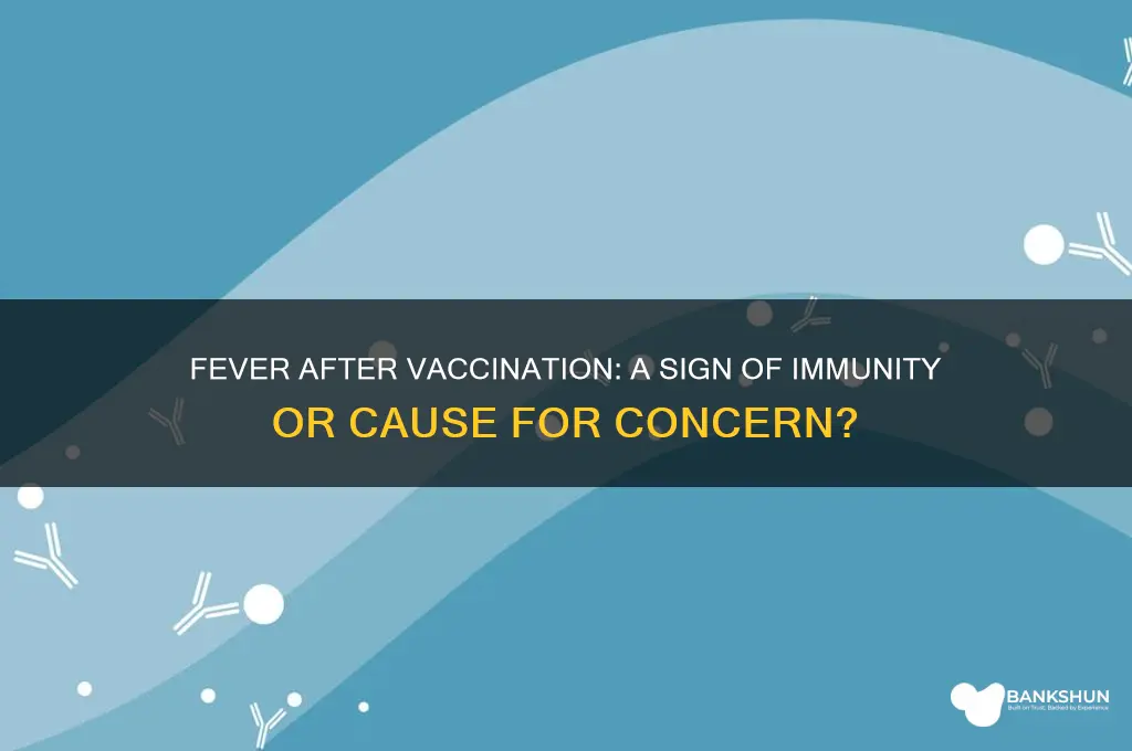 is fever after vaccination good or bad