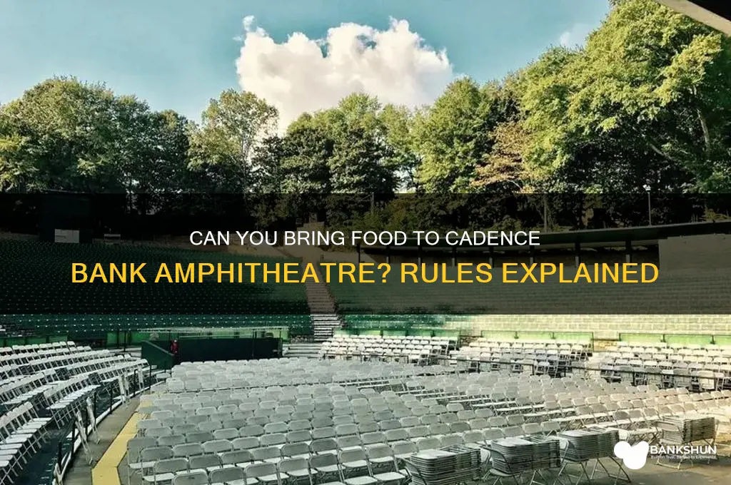 is food allowed at cadence bank amphitheatre