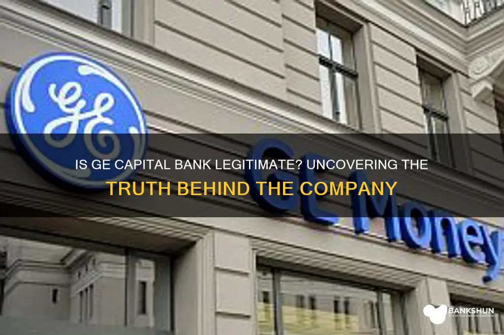 is ge capital bank a legitimate company