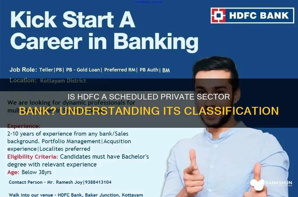 is hdfc a scheduled private sector bank