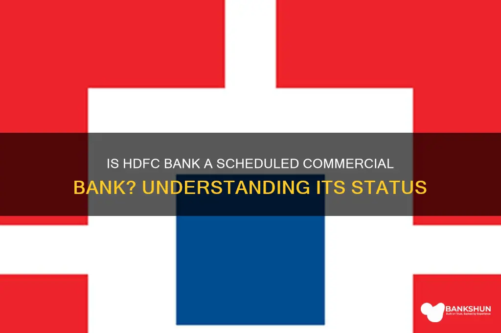 is hdfc bank a scheduled commercial bank