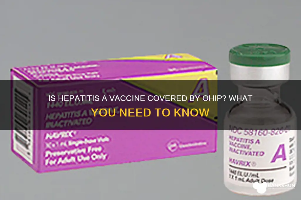 is hep a vaccine covered by ohip