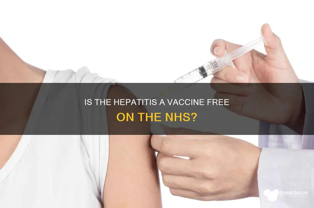 is hep a vaccine free on nhs