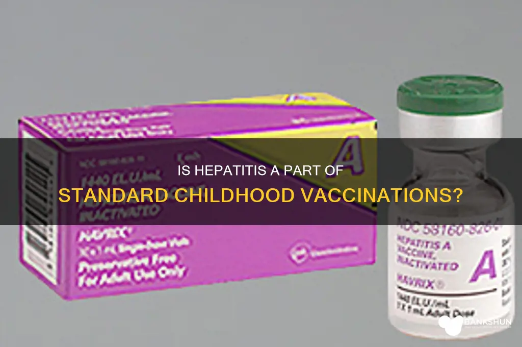is hepatitis a included in childhood vaccine