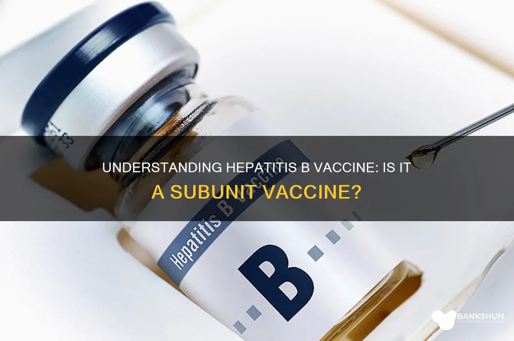 is hepatitis b vaccine a subunit vaccine