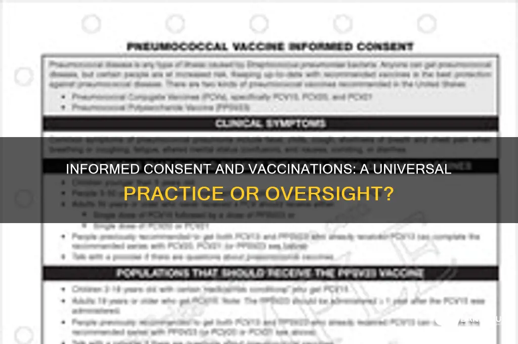 is informed consent present in every vaccination
