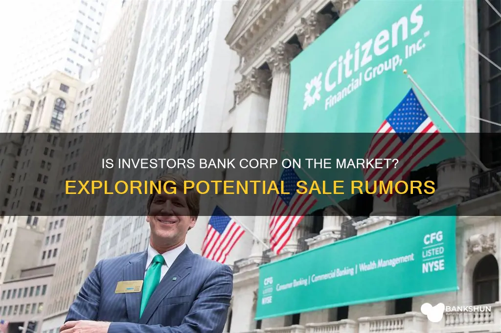 is investors bank corp up for sale