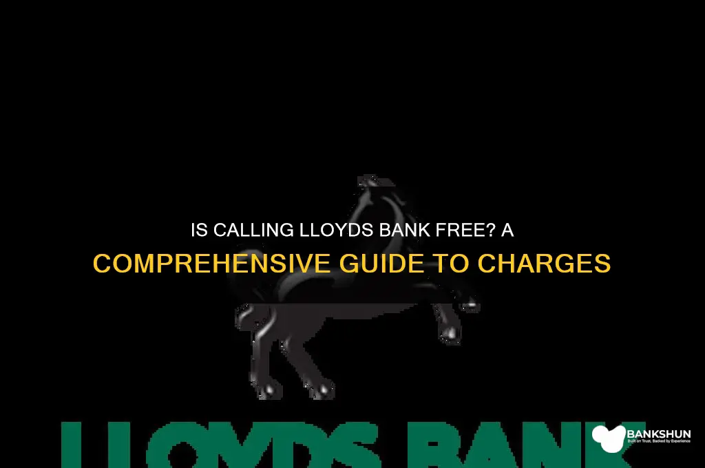 is it free to call lloyds bank