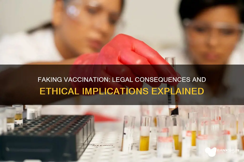 is it illegal to fake a vaccination