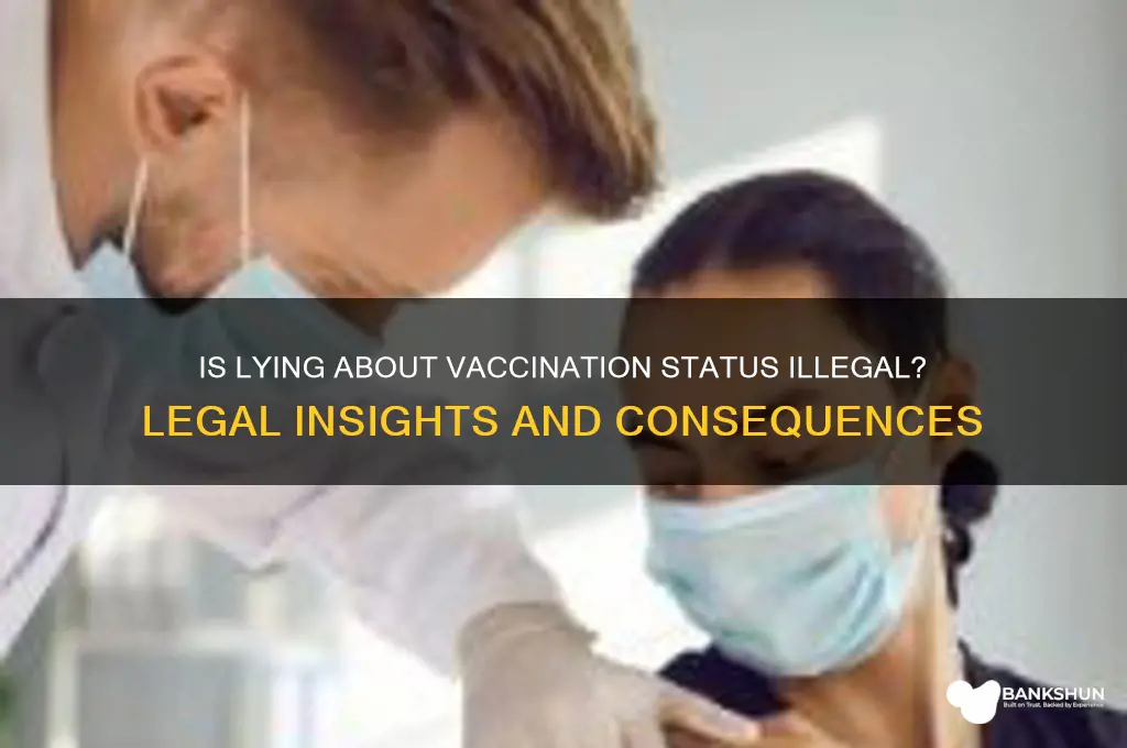 is it illegal to lie about vaccination