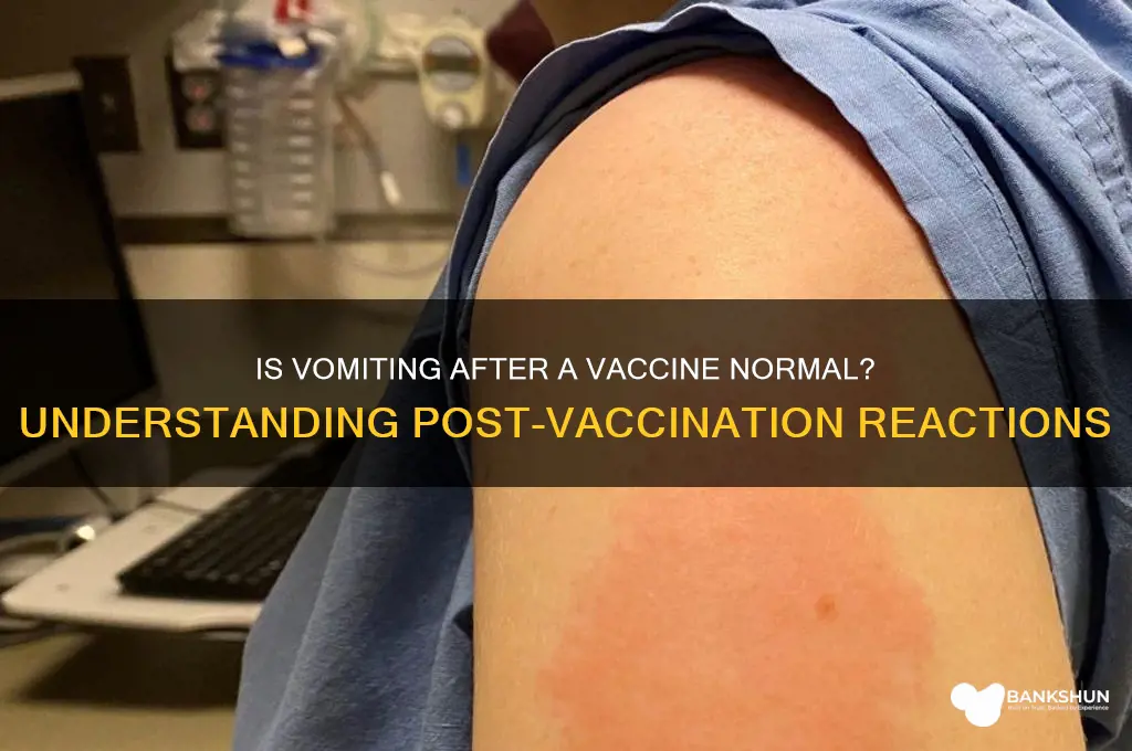 is it normal to vomit after vaccine