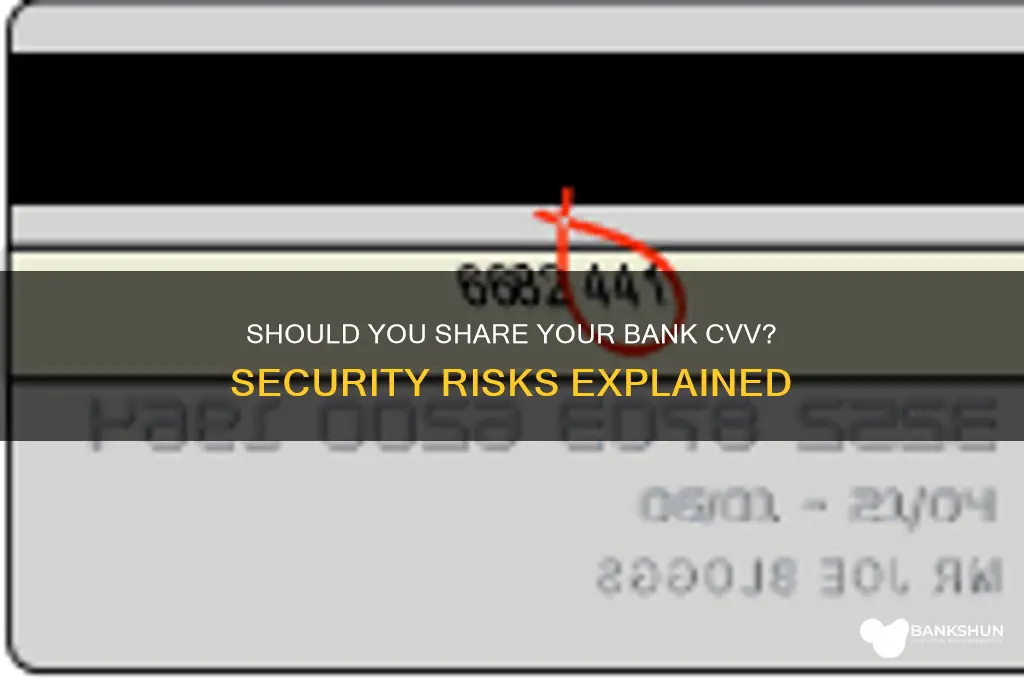 is it okay to give bank cvv
