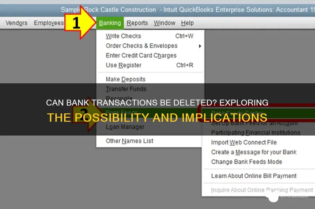 is it possible to delete bank transactions