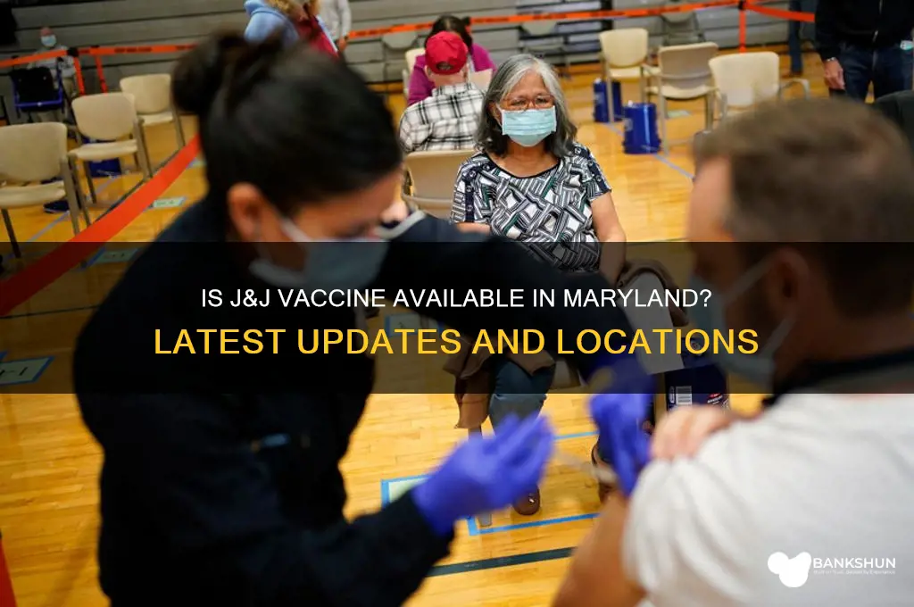 is j&j vaccine available in maryland