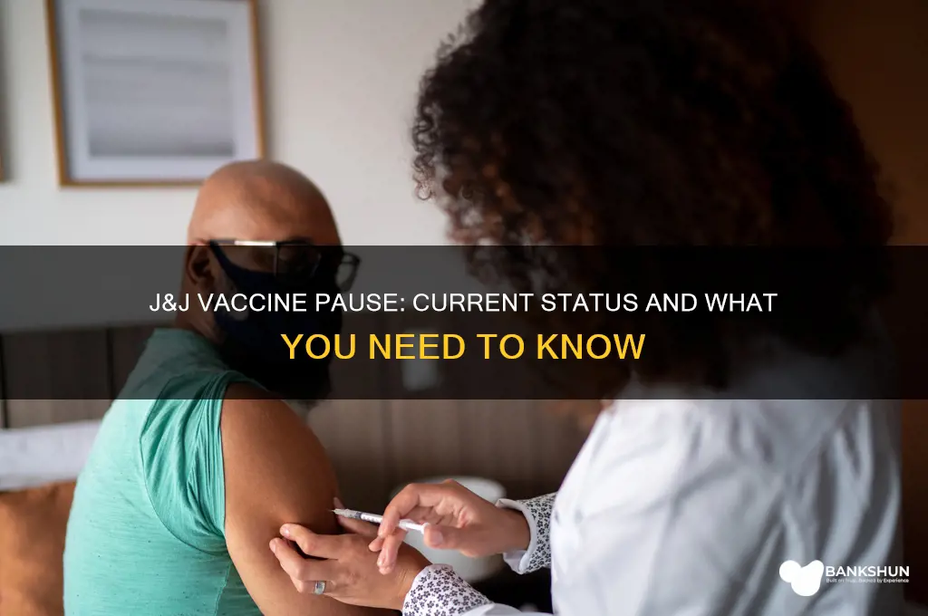 is j and j vaccine still paused