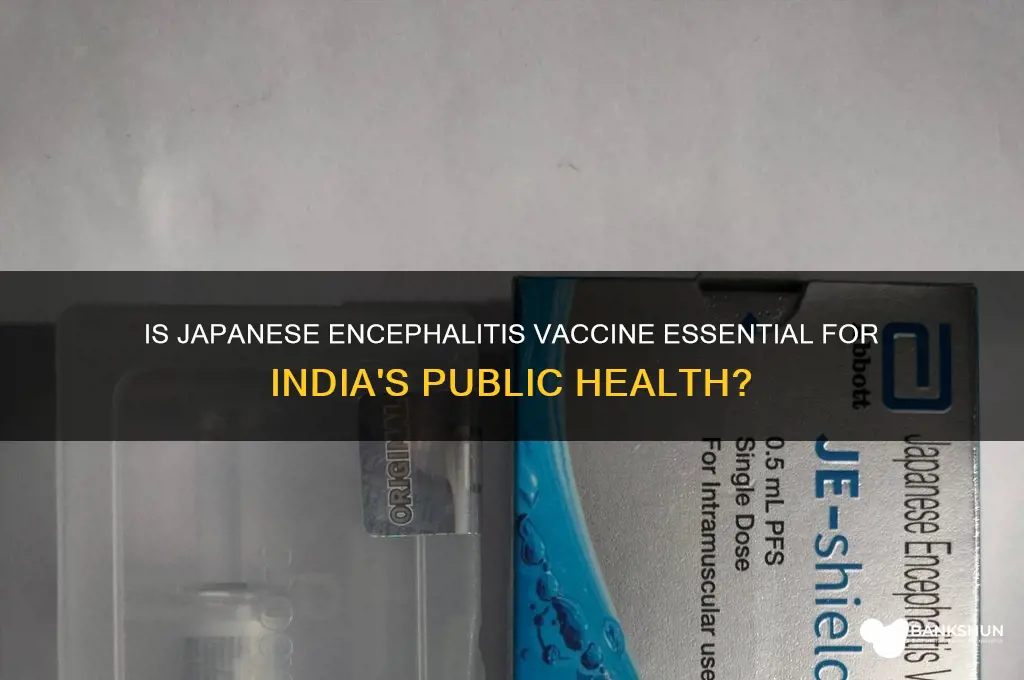 is japanese encephalitis vaccine necessary for india
