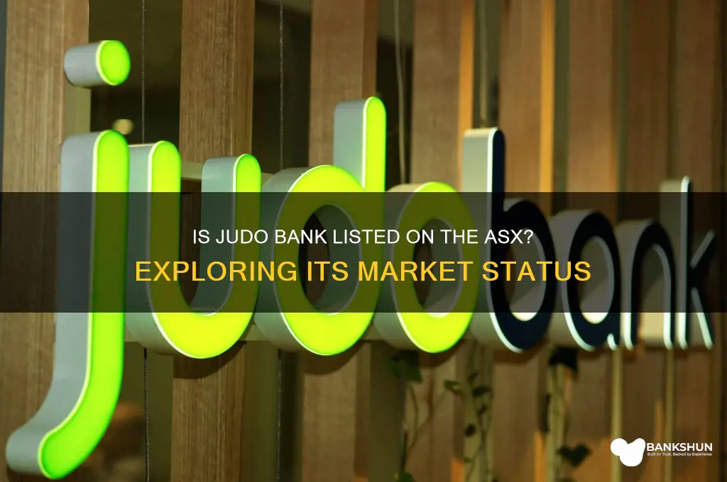 is judo bank listed on the asx