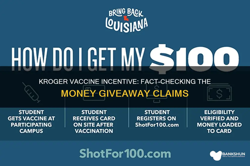 is kroger giving away money for vaccine