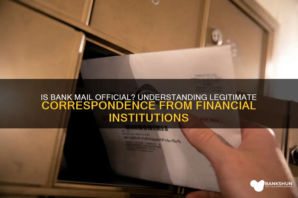 is mail from a bank official mail