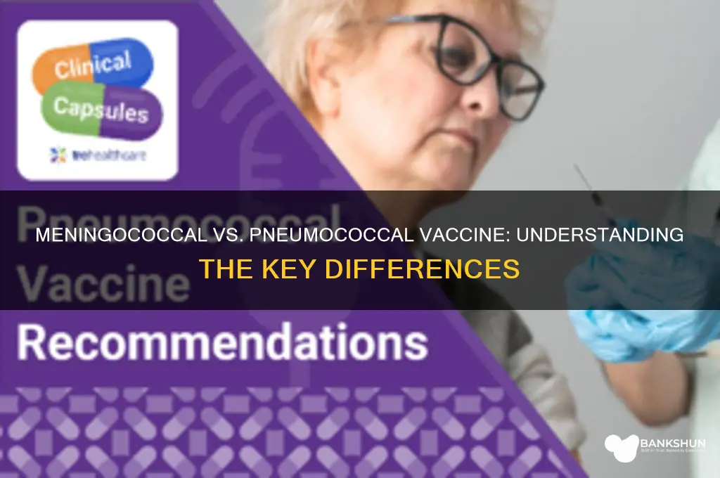 is meningococcal vaccine the same as pneumococcal