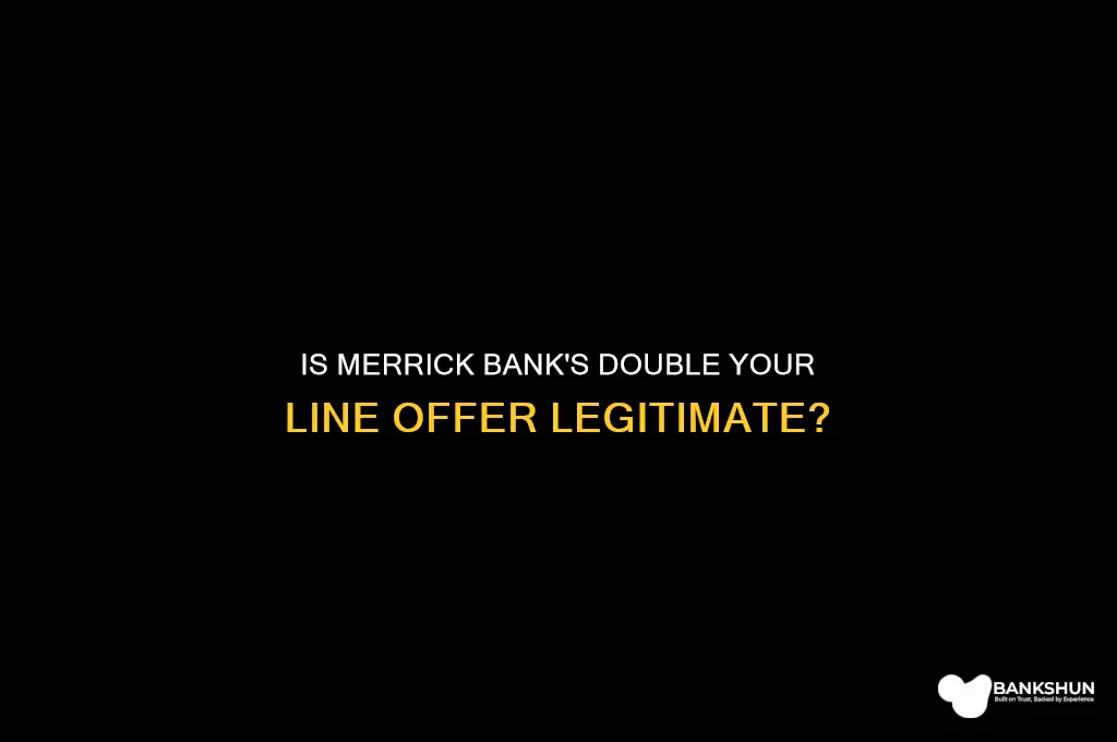 is merrick bank double your line legit