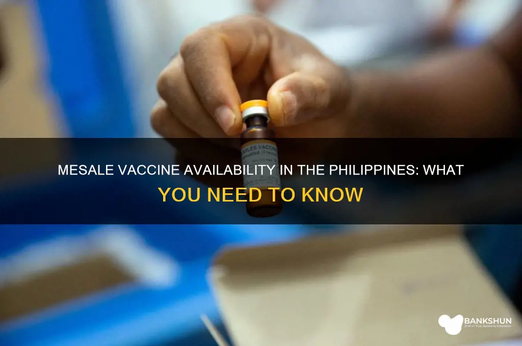 is mesale vaccine avaliale in the philiphines