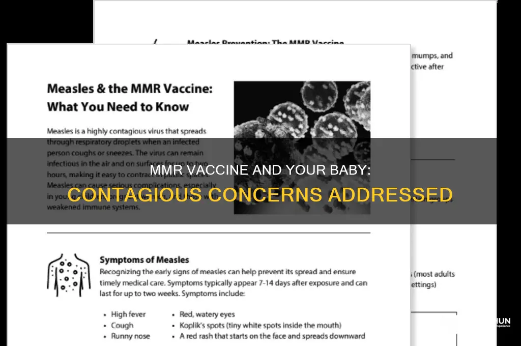 is my baby contagious after mmr vaccine