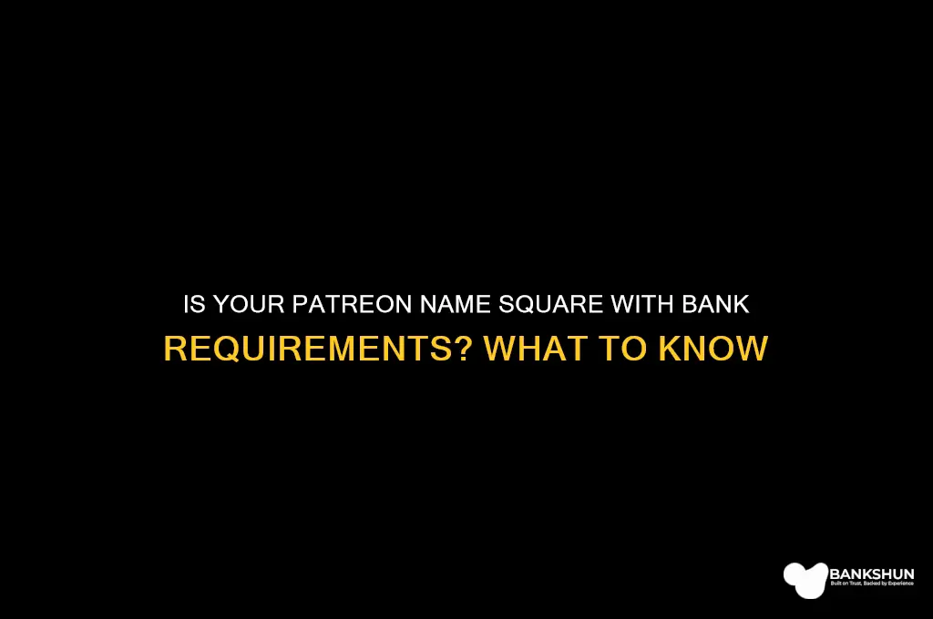 is patreon name square for the bank