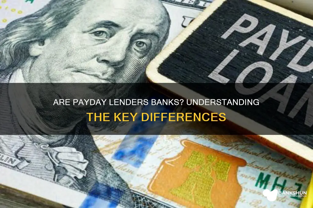 is payday lender a type of bank