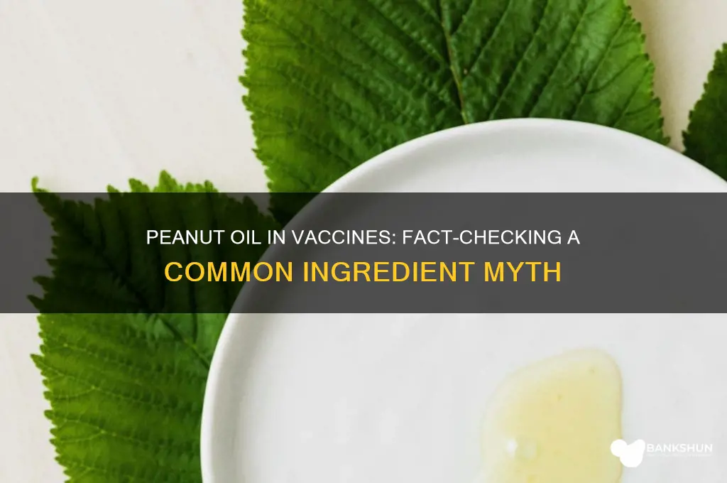 is peanut oil an ingredient in vaccines