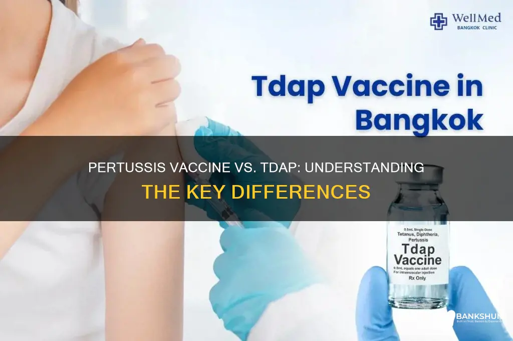 is pertussis vaccine the same as tdap