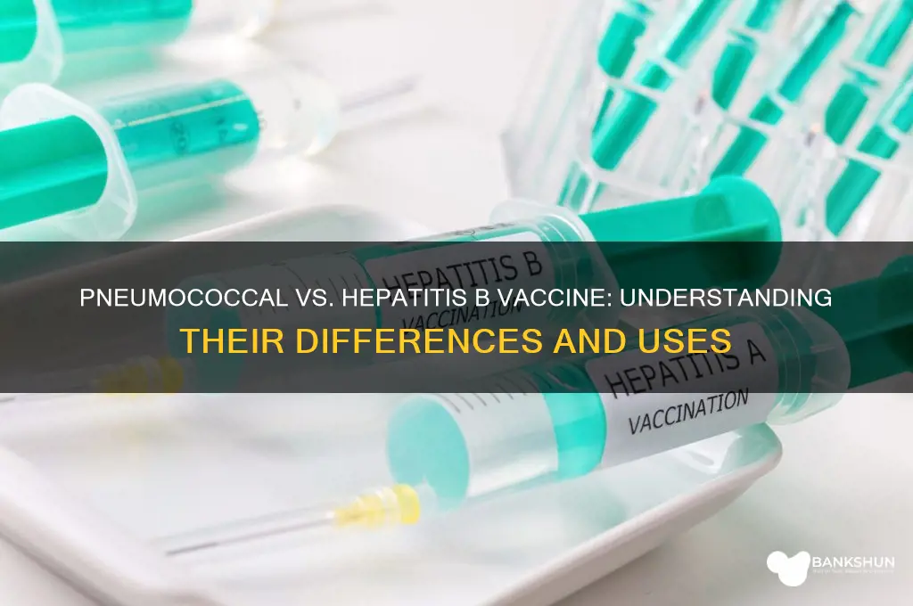 is pneumococcal vaccine a hepatitis b vaccine