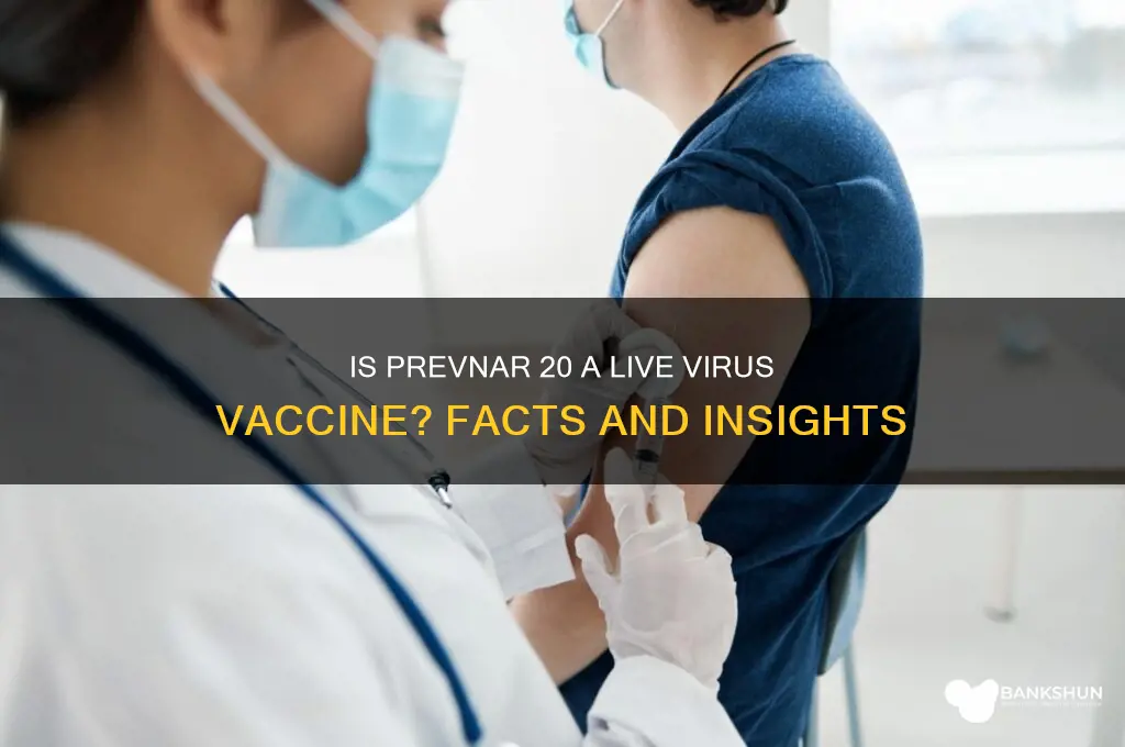 is prevnar 20 a live virus vaccine