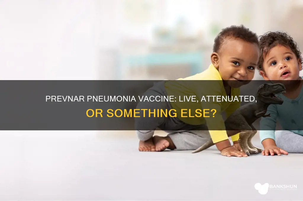 is prevnar pneumonia vaccine live or attenuated
