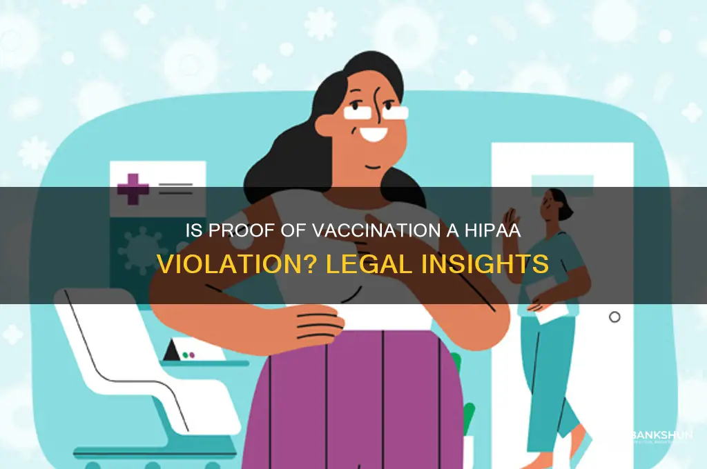 is proof of vaccination a hippa violation