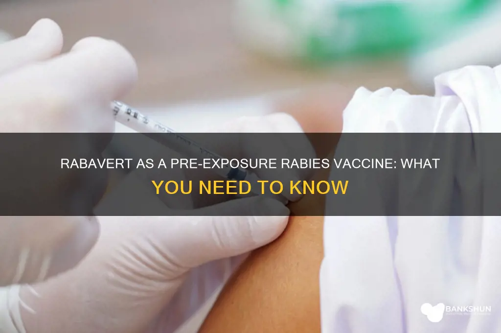 is rabavert a pre exposure rabies vaccine