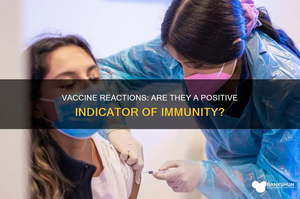 is reaction to vaccine a good sign