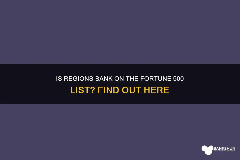 is regions bank a fortune 500 company
