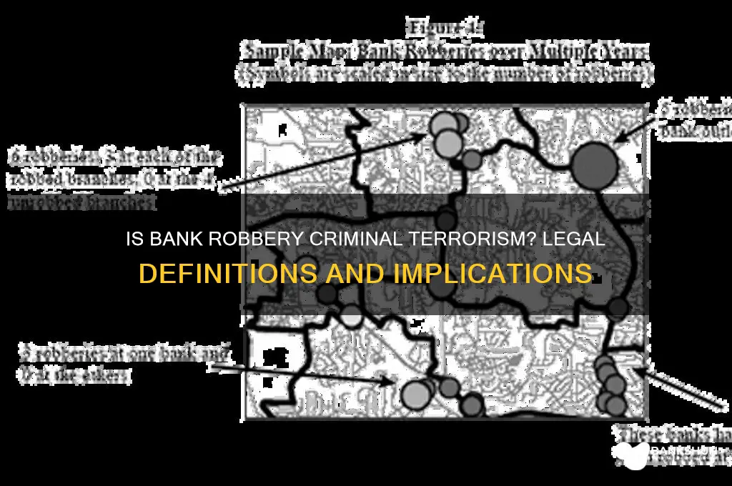 is robbing a bank considered criminal terrorism