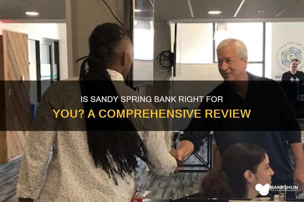is sandy spring bank a good bank