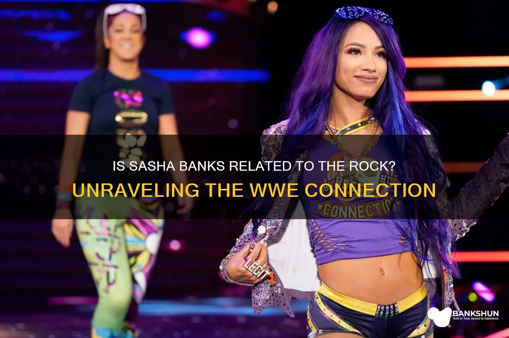 is sasha banks related to the rock