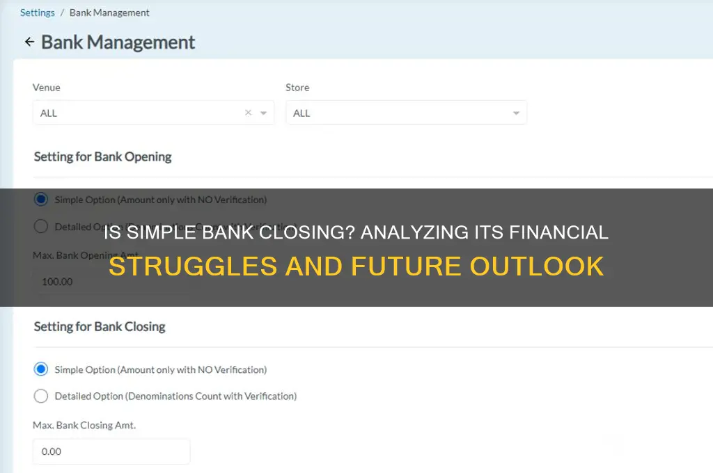is simple bank going out of business