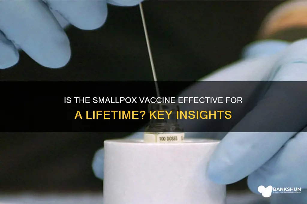 is small pox vaccine good for life