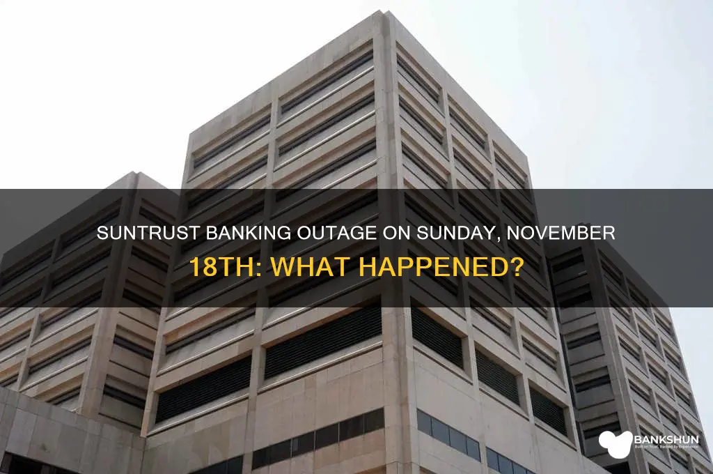 is suntrust banking down sunday 11 18