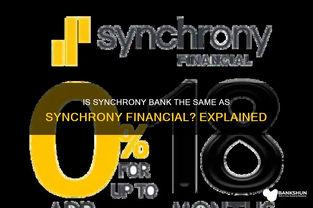 is synchrony bank same as synchrony financial