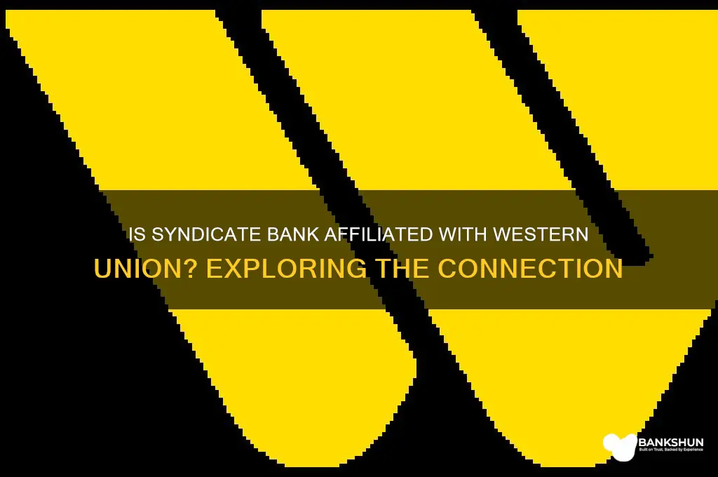 is syndicate bank tied with western union