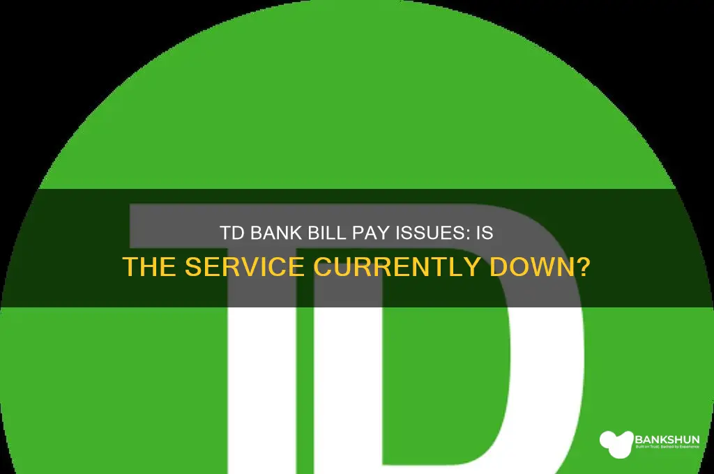 is t d bank bill pay down