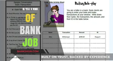 Is 'Tell' a Bank Job? Exploring Roles in Banking Careers